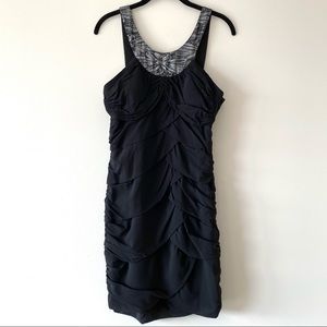 Nicole Miller Silk-Blend Ruched Cocktail Dress